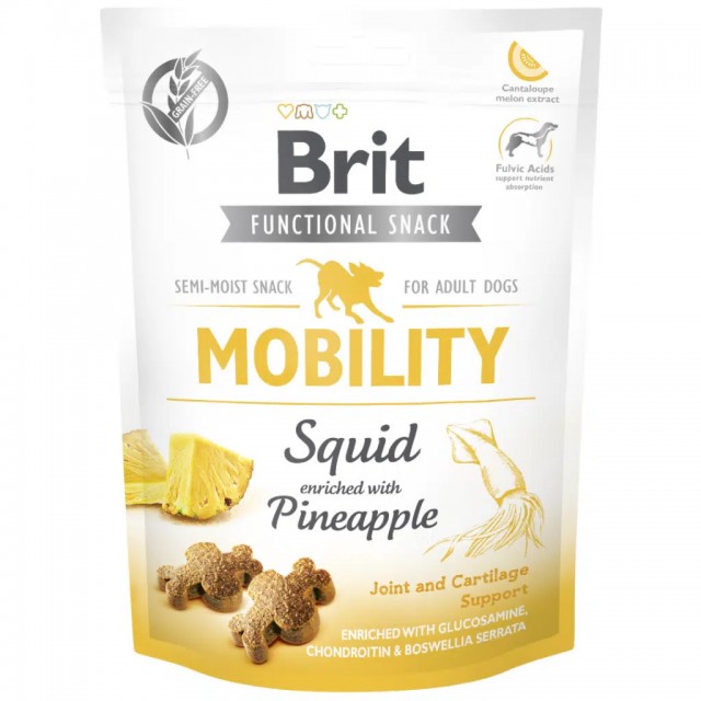 Brit Care Functional Snack Mobility Kalamar ve Ananaslı Köpek Ödülü 150 Gr