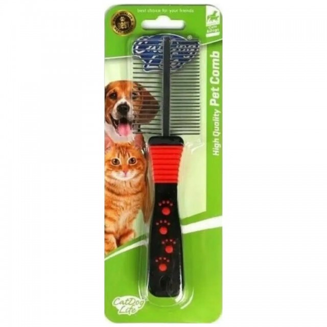 CatDogLife Kediler ve Köpekler İçin Kıtık Açıcı Çift Taraflı Tarak