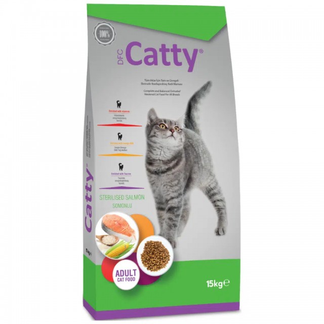 Catty Light Sterilised Somonlu Kısırlaştırılmış Kedi Maması 15 Kg