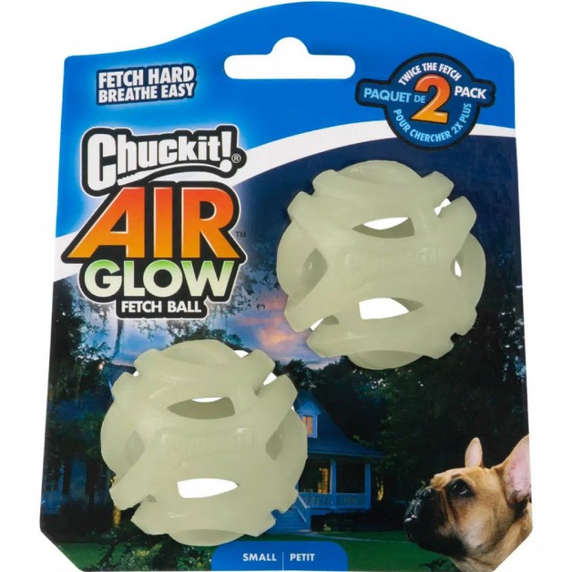 Chuckit! Max Glow Air Fetch Gece Parlayan 2 Li Köpek Oyun Topu Küçük Boy