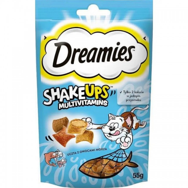 Dreamies Shake Ups Seafood Balıklı ve Karidesli Kıtır Kedi Ödülü 55 Gr