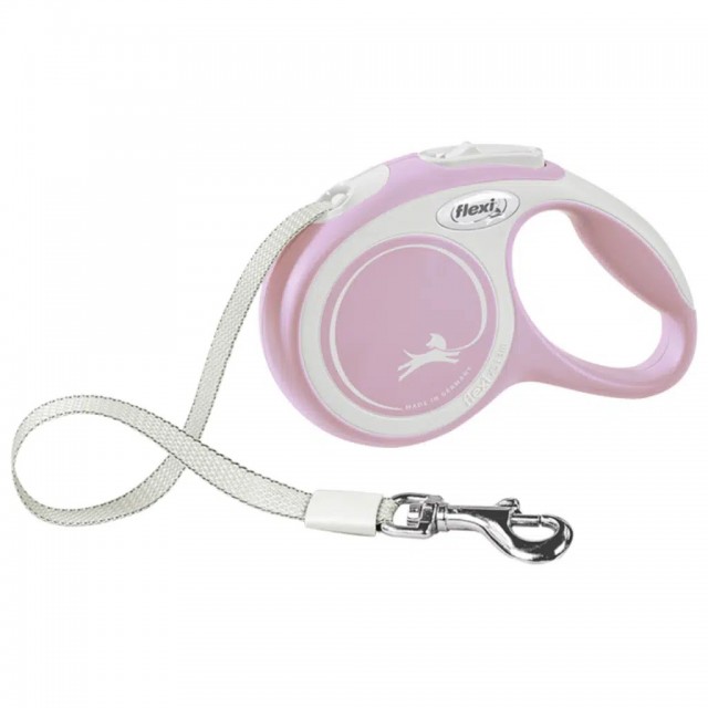 Flexi New Comfort Otomatik Şerit Gezdirme Kayışı 5 Metre Medium Rose