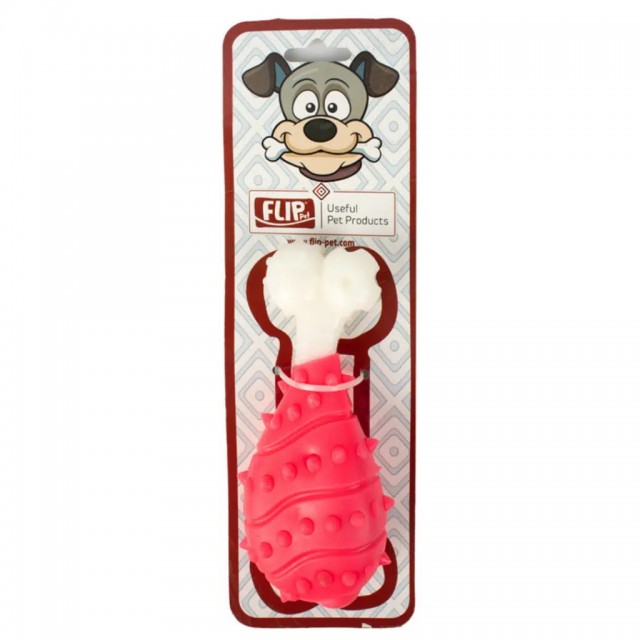 Flip Plastik Dental Tavuk Budu Köpek Oyuncağı 17 Cm