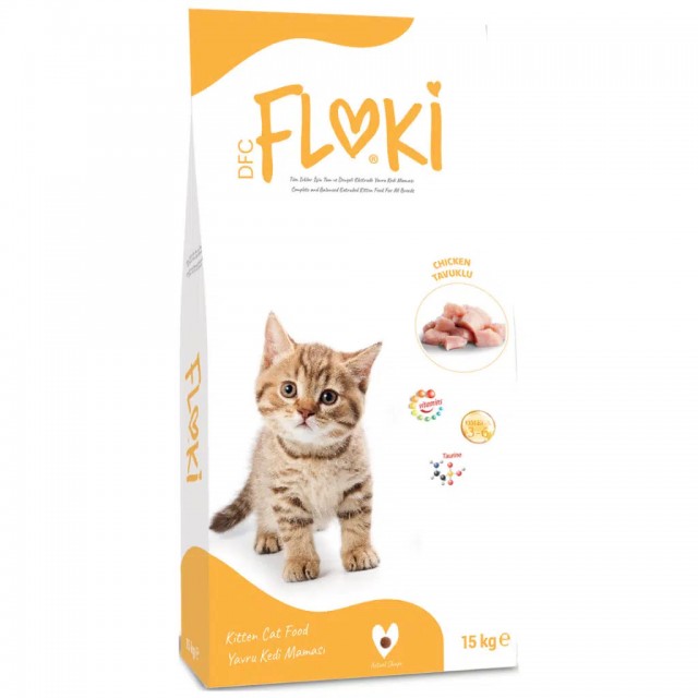 Floki Kitten Tavuklu Yavru Kedi Maması 15 Kg