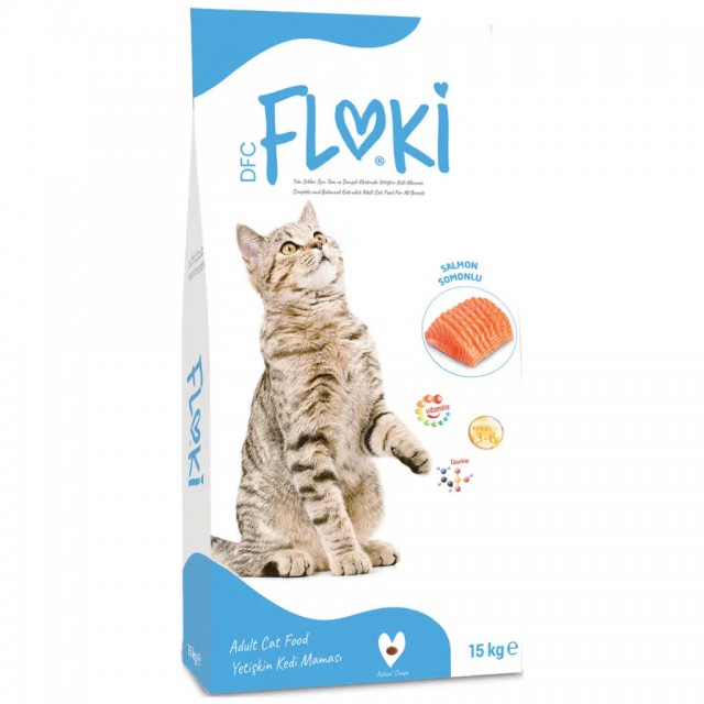 Floki Somonlu Yetişkin Kedi Maması 15 Kg