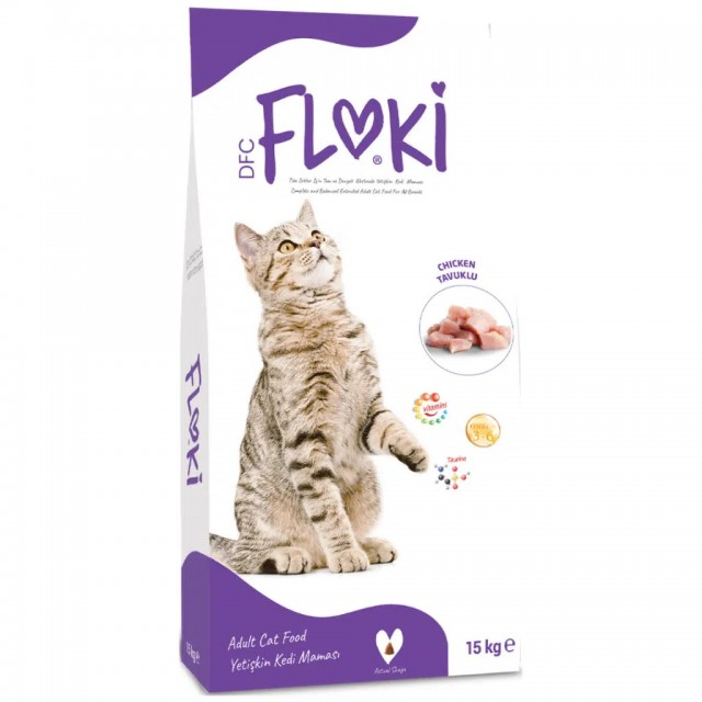 Floki Tavuklu Yetişkin Kedi Maması 15 Kg