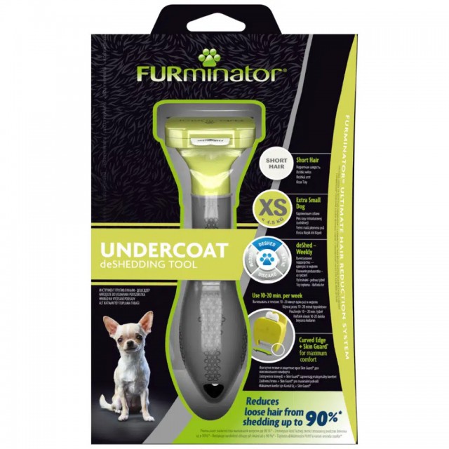Furminator Short Hair Kısa Tüylü Mini Irk Köpekler İçin Köpek Tarağı X-Small