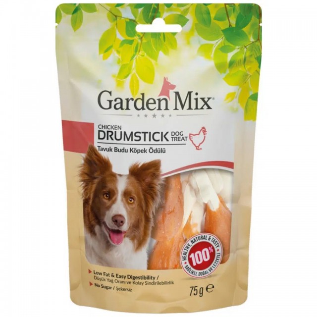Garden Mix Chicken Drumstic Tavuk Budu Sargılı Kemik Köpek Ödülü 75 Gr