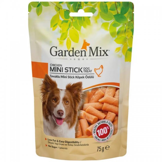 Garden Mix Chicken Mini Stick Tavuklu Mini Stick Köpek Ödülü 75 Gr