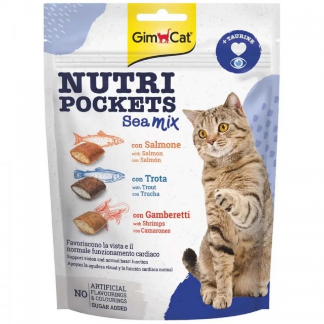 GimCat Nutri Pockets Sea Mix Kedi Ödülü 150 Gr