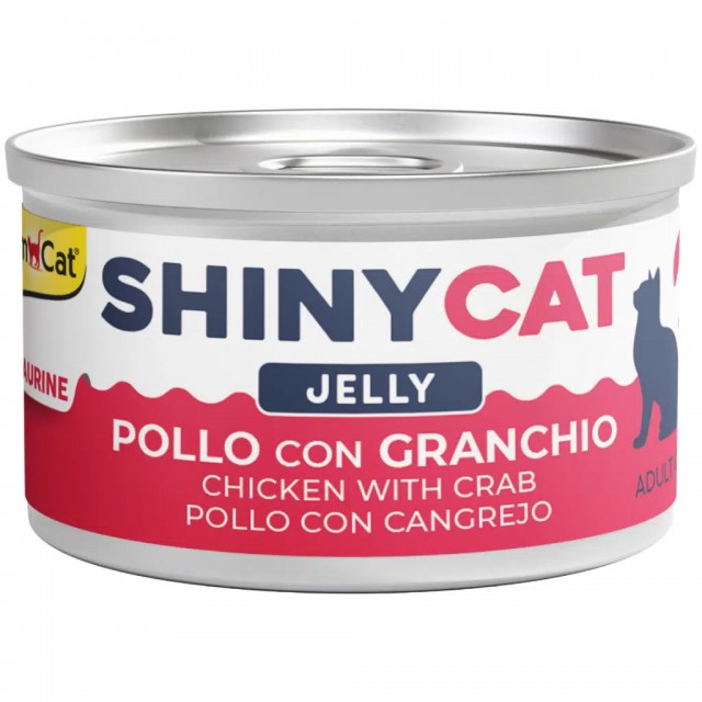 GimCat Shinycat Jelly Jöle içinde Tavuklu ve Yengeçli Yetişkin Kedi Konservesi 70 Gr