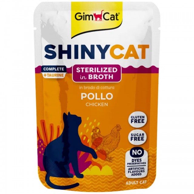 GimCat Shinycat Pouch Sterilised Tavuklu Kısırlaştırılmış Kedi Yaş Maması 70 Gr