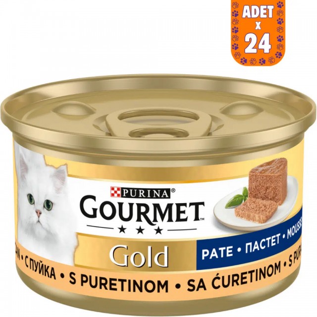 Gourmet Gold Kıyılmış Hindi Etli Kedi Konservesi 85 Gr 24 Adet