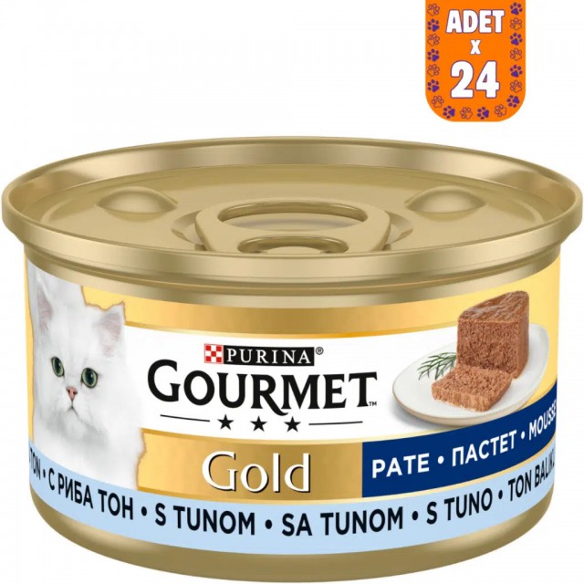 Gourmet Gold Kıyılmış Ton Balıklı Kedi Konserve Maması 85 Gr 24 Adet
