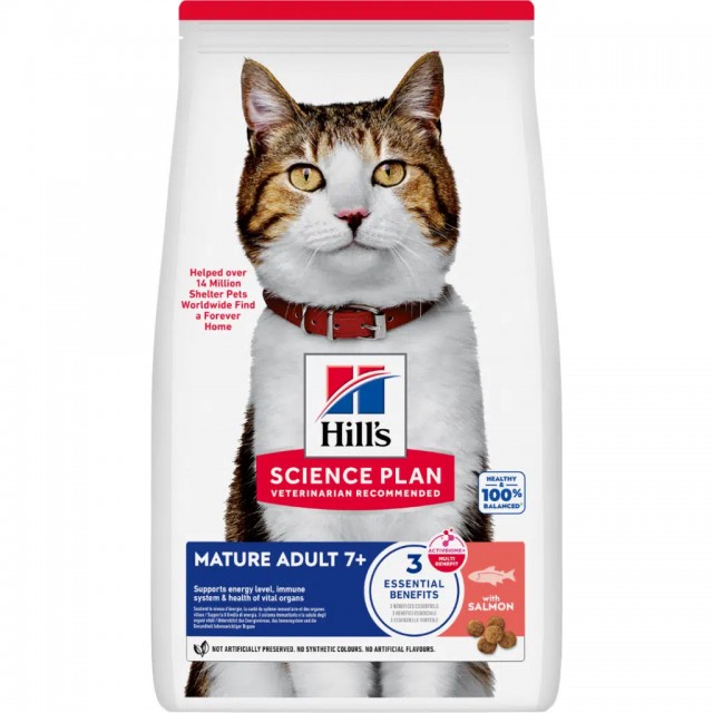 Hill's SCIENCE PLAN Somonlu +7 Yaşlı Kedi Maması 1.5 Kg