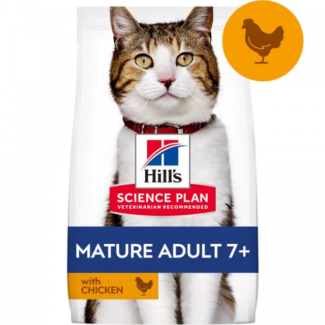 Hill's SCIENCE PLAN Tavuklu +7 Yaşlı Kedi Maması 1.5 Kg
