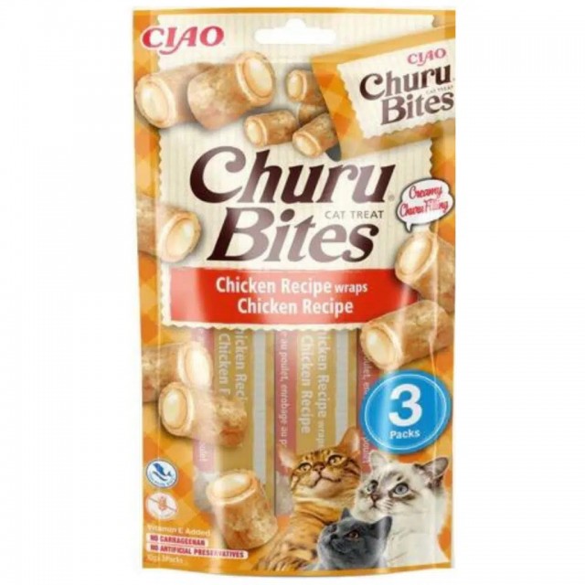 inaba Ciao Churu Bites Tavuk Sargılı Kedi Ödülü 3x10 Gr