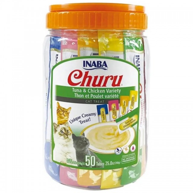 inaba Ciao Churu Cream Karışık Paket Krema Kedi Ödülü 50x14 Gr