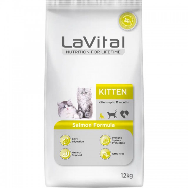 Lavital Kitten Somonlu Yavru Kedi Maması 12 Kg