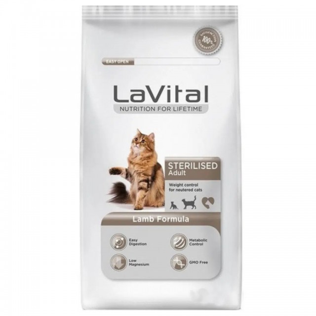 LaVital Sterilised Kuzu Etli Kısırlaştırılmış Kedi Maması 12 Kg
