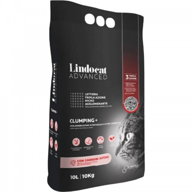 Lindocat Advanced Aktif Karbonlu Ekstra Topaklanan Kedi Kumu 10 Kg