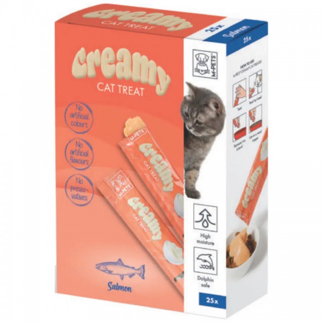 M-PETS Creamy Somon Balıklı Krema Kedi Ödülü 25x15 Gr