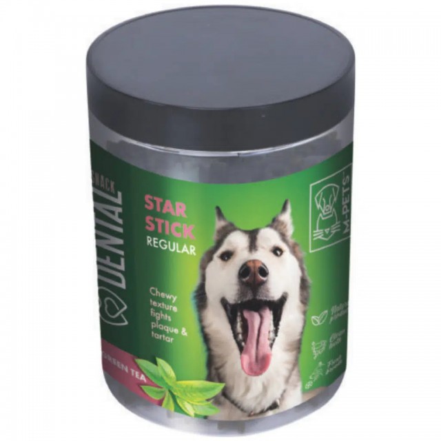 M-PETS Dental Snack Green Tea Star Stick Medium Köpek Ödülü 340 Gr