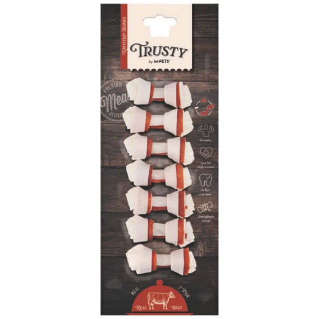 M-PETS Trusty Beef Düğümlü Kemik Köpek Ödülü 7 Li 84 Gr