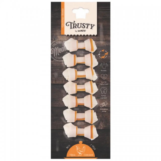 M-PETS Trusty Chicken Düğümlü Kemik Köpek Ödülü 7 Li 84 Gr