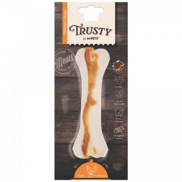 M-PETS Trusty Chicken Press Kemik Köpek Ödülü 85 Gr