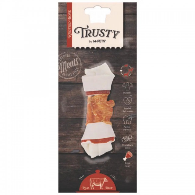 M-PETS Trusty Extra Beef Düğümlü Kemik Köpek Ödülü 55 Gr