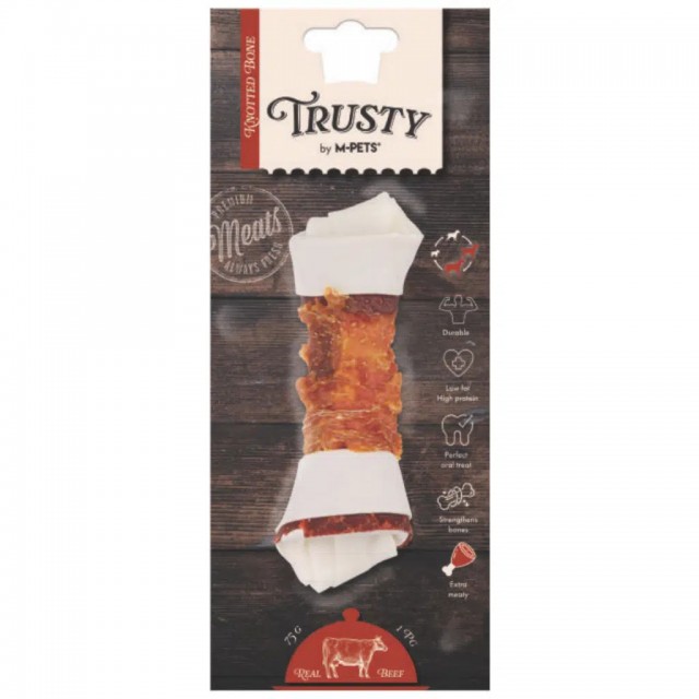 M-PETS Trusty Extra Beef Düğümlü Kemik Köpek Ödülü 75 Gr