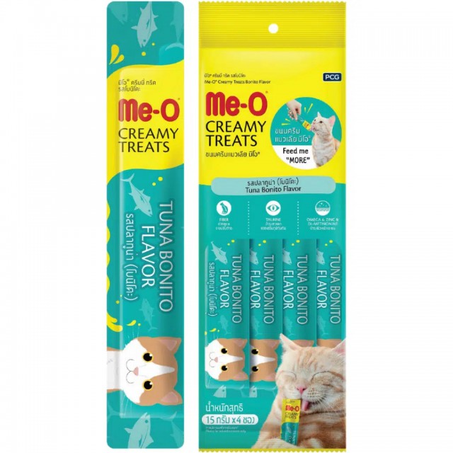 Me-O Creamy Kurutulmuş Ton Balıklı Krema Kedi Ödülü 4x15 Gr