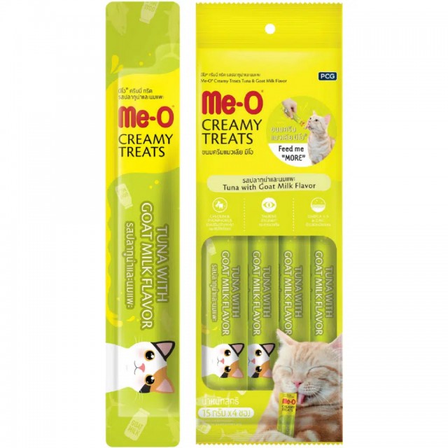 Me-O Creamy Ton Balıklı ve Keçi Sütlü Krema Kedi Ödülü 4x15 Gr