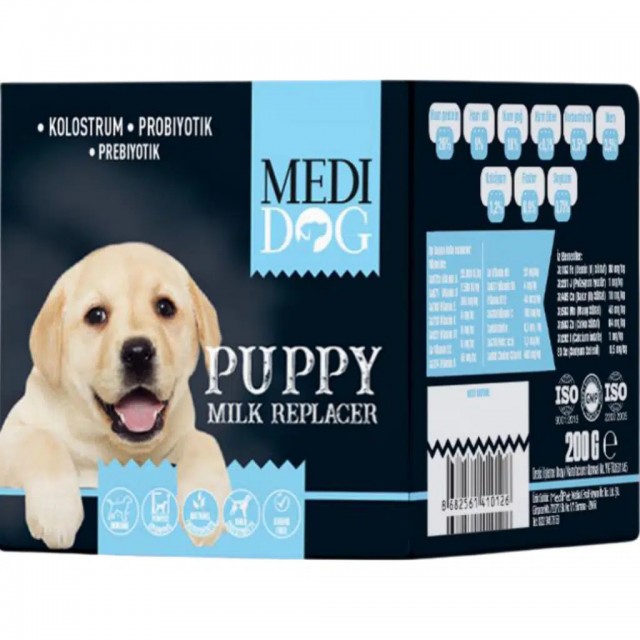 Medi Dog Puppy Milk Replacer Yavru Köpekler için Süt Tozu 200 Gr