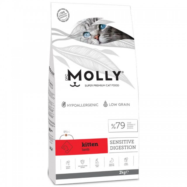 Molly Düşük Tahıllı Hypoallergenic Kitten Kuzu Etli Yavru Kedi Maması 2 Kg