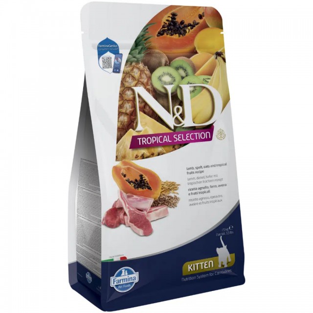 N&D Tropical Selection Kitten Kuzu Etli Yavru Kedi Maması 1.5 Kg