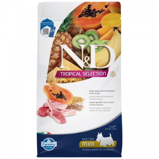 N&D Tropical Selection Kuzu Etli Mini Adult Yetişkin Köpek Maması 1.5 Kg