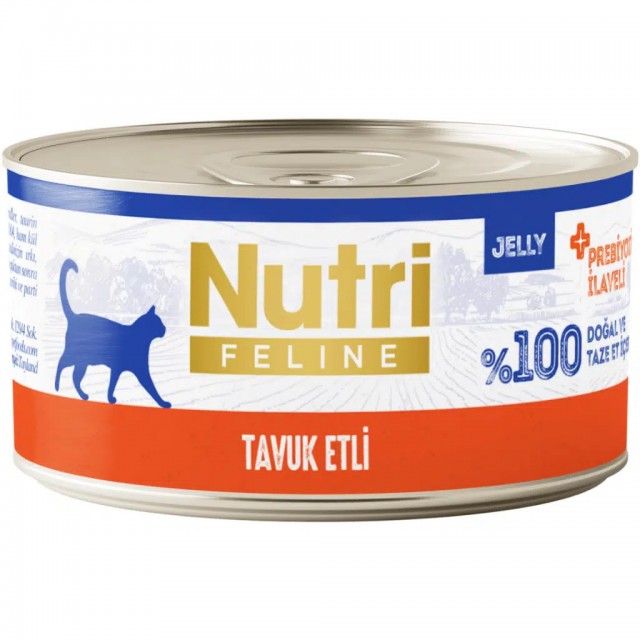 Nutri Feline Tavuk Etli Tahılsız Yetişkin Kedi Konservesi Jelly 70 Gr