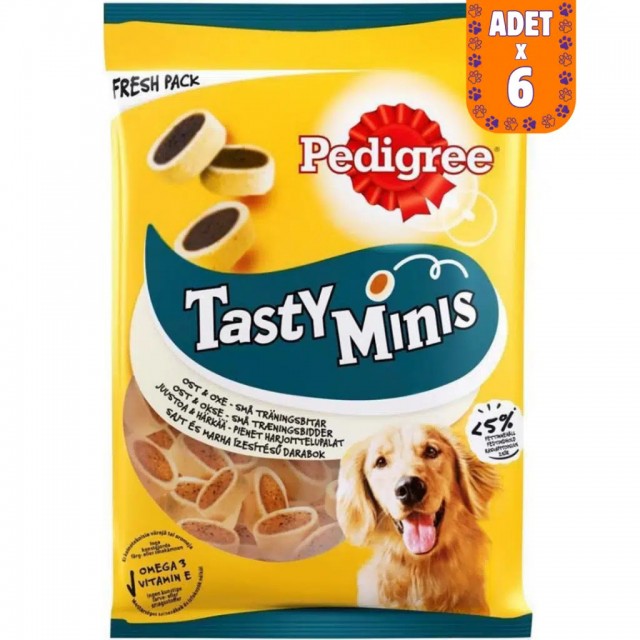 Pedigree Tasty Minis Etli ve Peynirli Köpek Ödül Maması 6x140 Gr