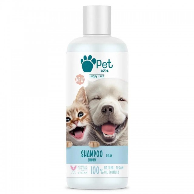 Pet Love Kediler ve Köpekler İçin %100 Doğal Argan Yağlı Okyanus Kokulu Şampuan 250 ML