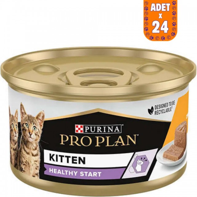 Pro Plan Kitten Tavuklu Yavru Kedi Konserve Maması 24x85 Gr