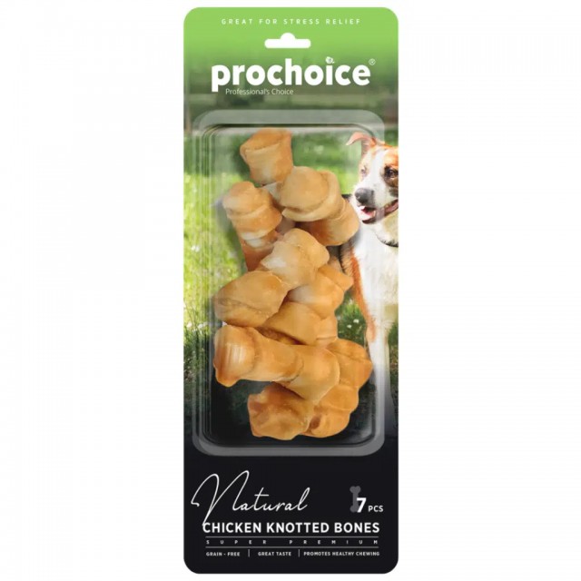 ProChoice Natural Chicken Knotted Bones Tavuk Etli Düğümlü Kemik Köpek Ödülü 7 Li