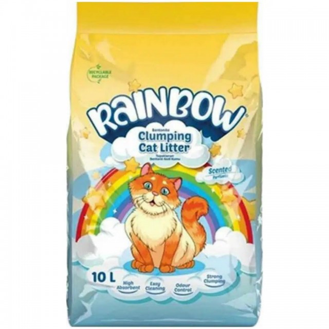 Rainbow Clumping Parfümlü Bentonit Kedi Kumu 10 Litre