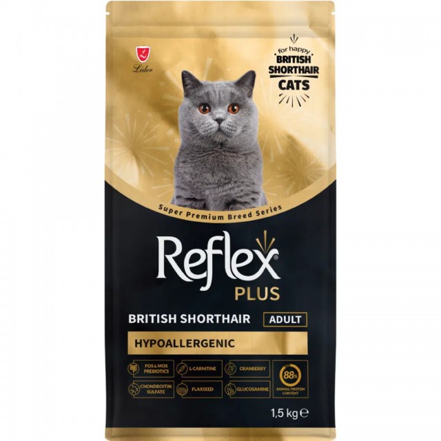 Reflex Plus British Shorthair Yetişkin Kedi Maması 1.5 Kg