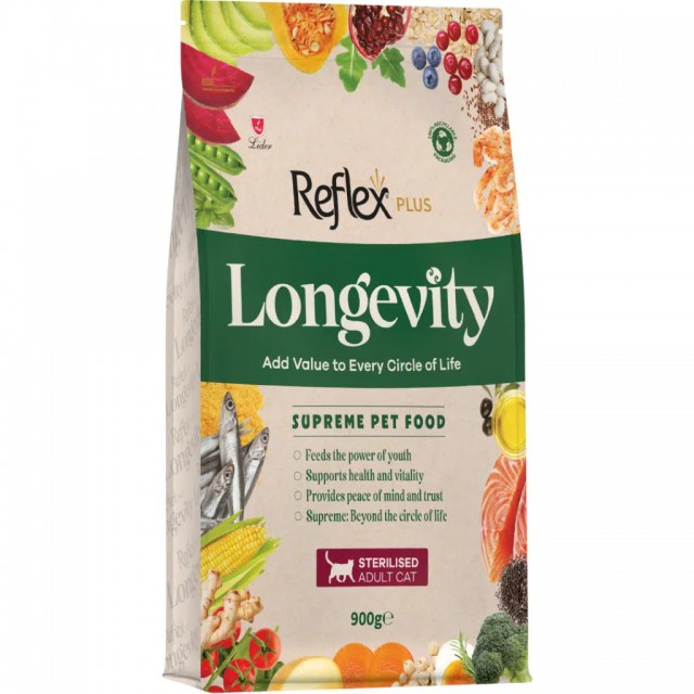 Reflex Plus Longevity Sterilised Hipoallerjenik Kısırlaştırılmış Yetişkin Kedi Maması 900 Gr