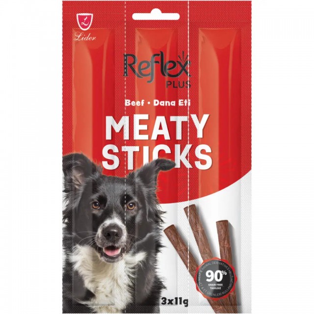 Reflex Plus Meaty Sticks Dana Etli Köpek Ödül Çubuğu 3x11 Gr