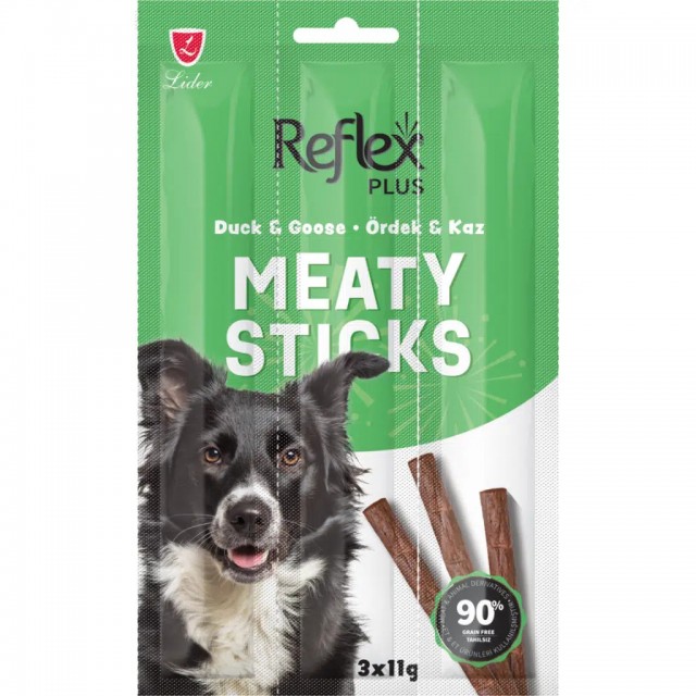 Reflex Plus Meaty Sticks Ördek ve Kaz Etli Köpek Ödül Çubuğu 3x11 Gr