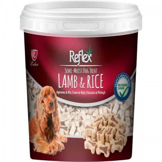 Reflex Semi - Moist Lamb & Rice Kuzu Etli & Pirinçli Yumuşak Kemik Köpek Ödülü 500 Gr
