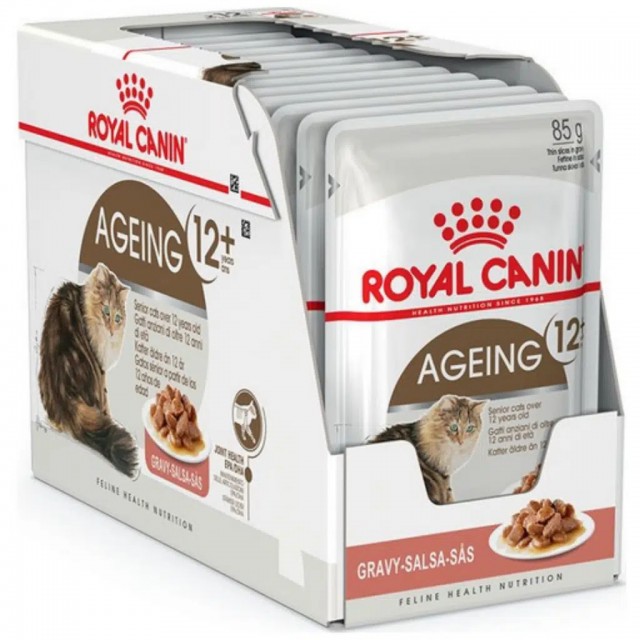 Royal Canin Ageing 12+ Gravy Pouch Yaşlı Kedi Yaş Maması 85 Gr 12 Adet